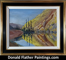 Lake of the Woods near Hope, BC original Donald Flather landscape painting for sale