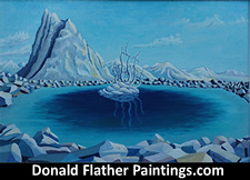 Click here to see Dr. DM Flather's 'Alpine Scene - St. Marys Alpine Park' Canadian landscape painting's unframed view