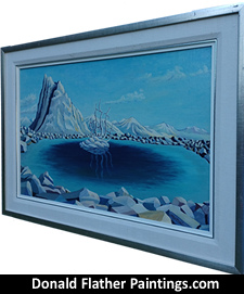 Click here to see Dr. DM Flather's 'Alpine Scene - St. Marys Alpine Park' Canadian landscape painting's framed view