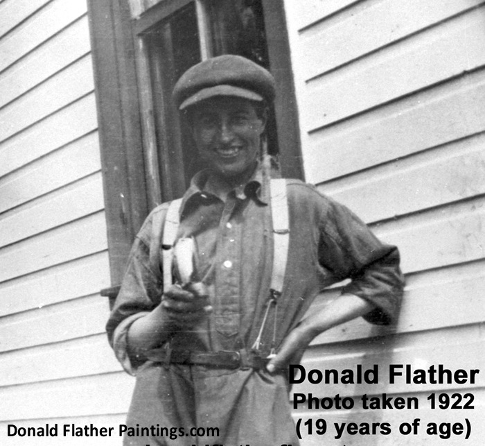 Dr. DM Flather photograph taken in 1922 in the Shuswap Lake Region.